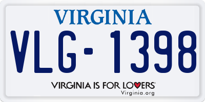 VA license plate VLG1398