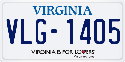 VA license plate VLG1405