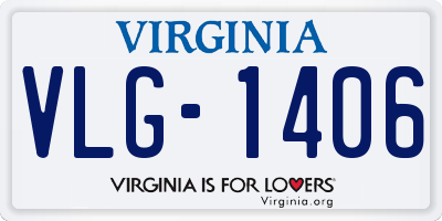 VA license plate VLG1406