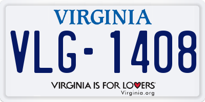VA license plate VLG1408