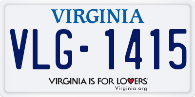 VA license plate VLG1415