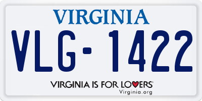 VA license plate VLG1422