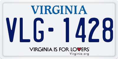VA license plate VLG1428