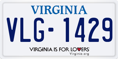 VA license plate VLG1429
