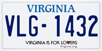 VA license plate VLG1432