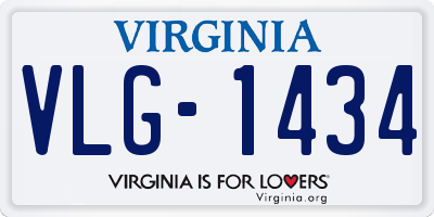 VA license plate VLG1434