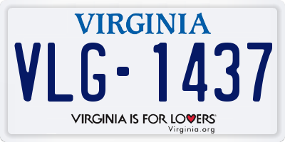 VA license plate VLG1437