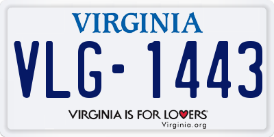 VA license plate VLG1443