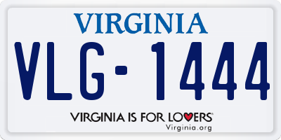VA license plate VLG1444