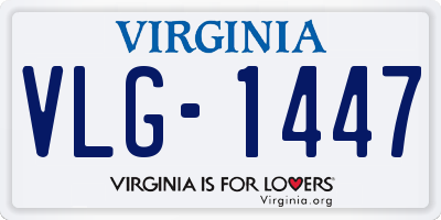 VA license plate VLG1447