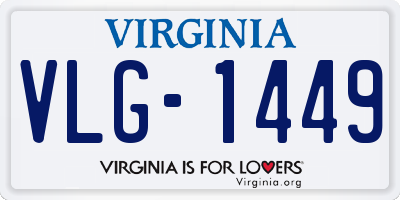 VA license plate VLG1449