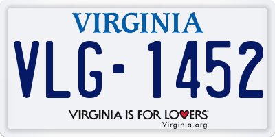 VA license plate VLG1452