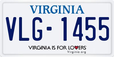 VA license plate VLG1455