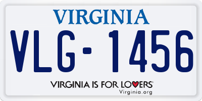 VA license plate VLG1456