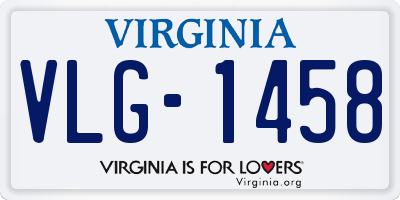 VA license plate VLG1458