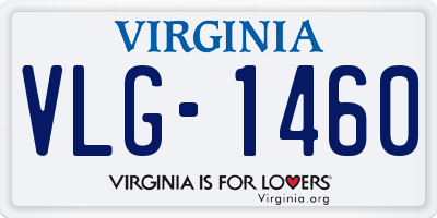 VA license plate VLG1460