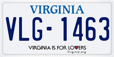 VA license plate VLG1463