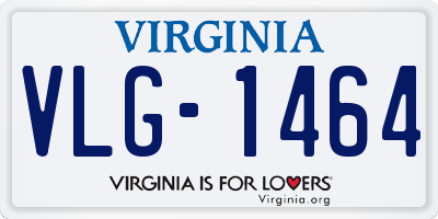VA license plate VLG1464