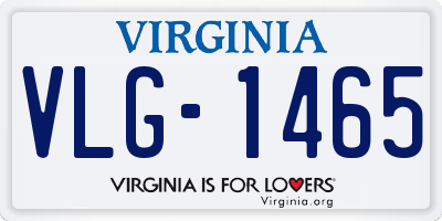 VA license plate VLG1465