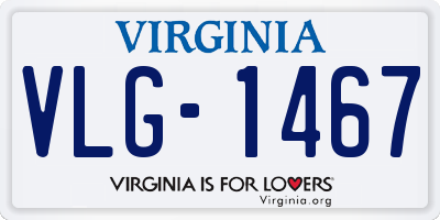 VA license plate VLG1467