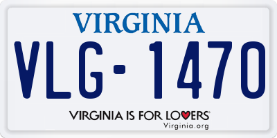 VA license plate VLG1470