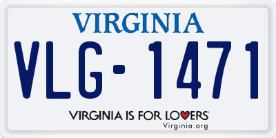 VA license plate VLG1471