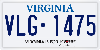 VA license plate VLG1475
