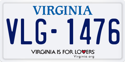 VA license plate VLG1476