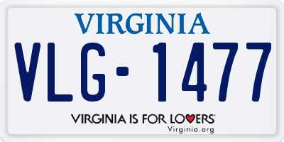 VA license plate VLG1477