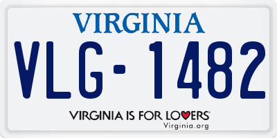 VA license plate VLG1482