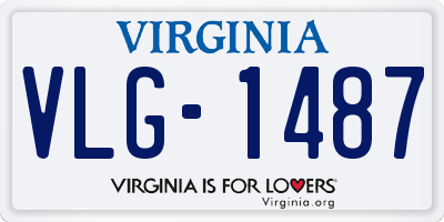 VA license plate VLG1487