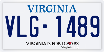 VA license plate VLG1489