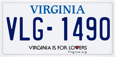VA license plate VLG1490
