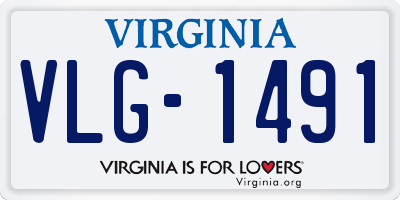 VA license plate VLG1491