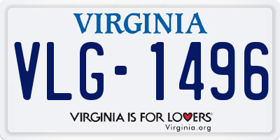 VA license plate VLG1496