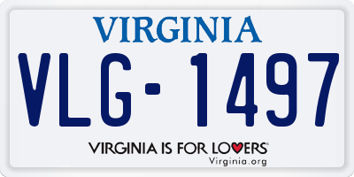 VA license plate VLG1497