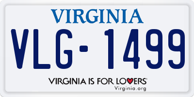 VA license plate VLG1499