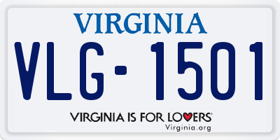 VA license plate VLG1501