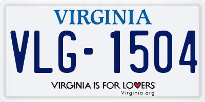 VA license plate VLG1504