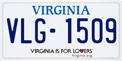 VA license plate VLG1509