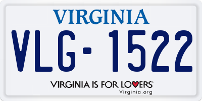 VA license plate VLG1522