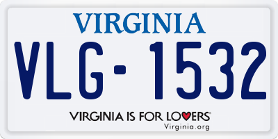 VA license plate VLG1532