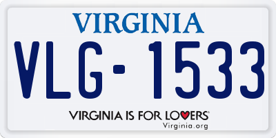 VA license plate VLG1533