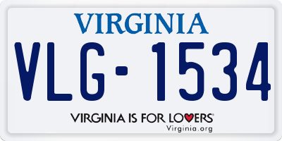 VA license plate VLG1534