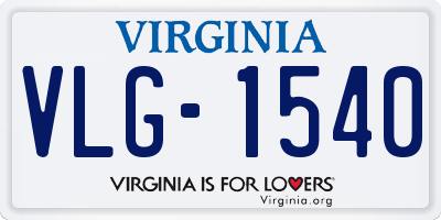 VA license plate VLG1540