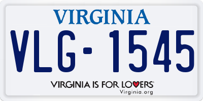 VA license plate VLG1545