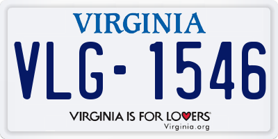 VA license plate VLG1546