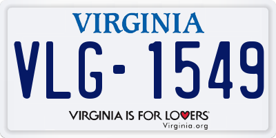 VA license plate VLG1549