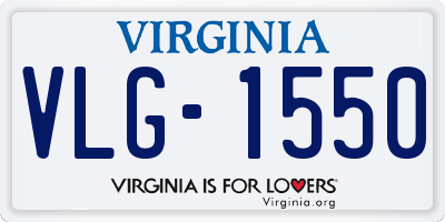 VA license plate VLG1550