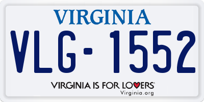 VA license plate VLG1552
